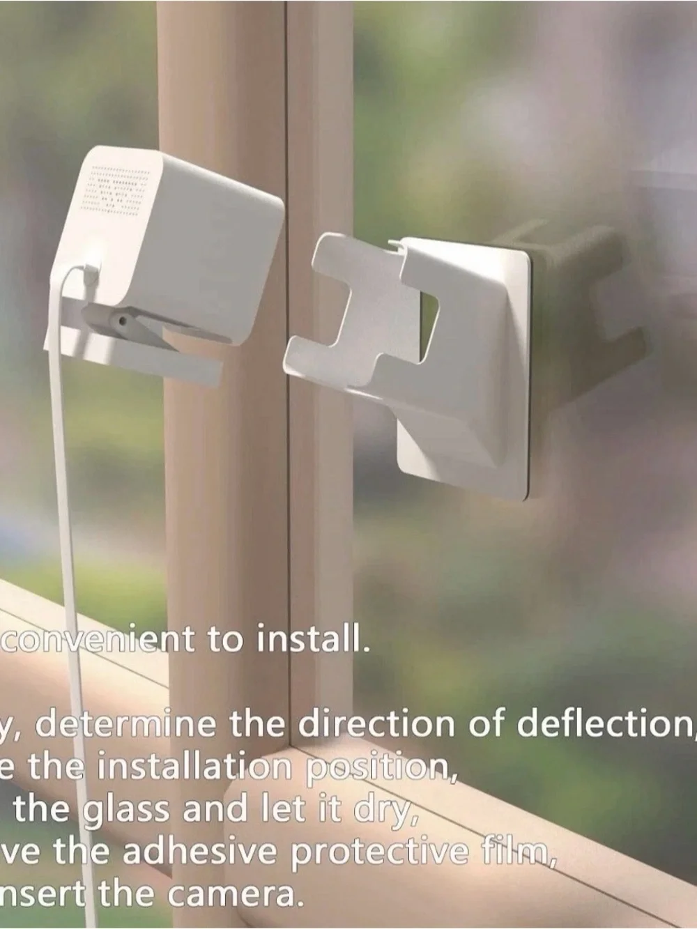 White wyze camera  window Mount Holder